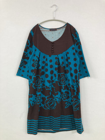 チュニック/ワンピース/ドレス/ブルー/M