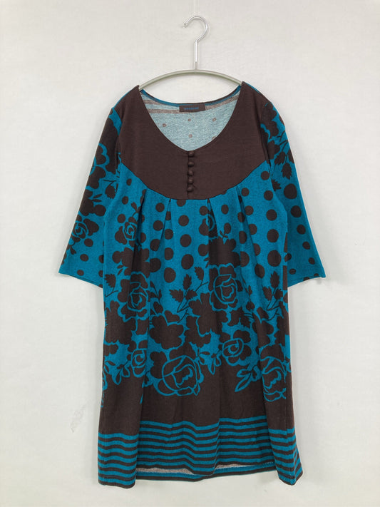 チュニック/ワンピース/ドレス/ブルー/M