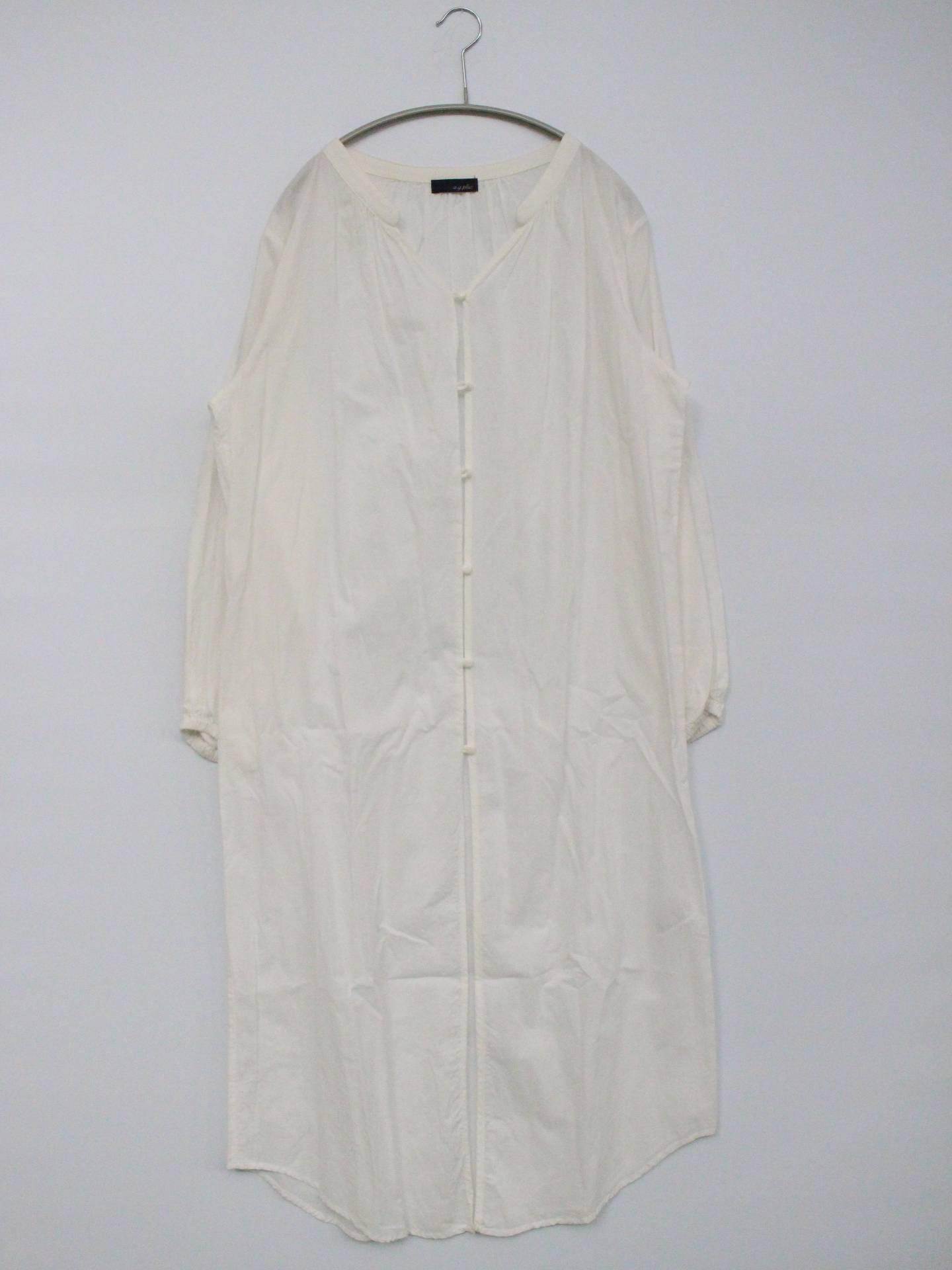 a.g.plus/シャツワンピース/ワンピース/ドレス/ホワイト/M