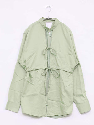 SATEEN/シャツ/ブラウス/トップス/カーキ