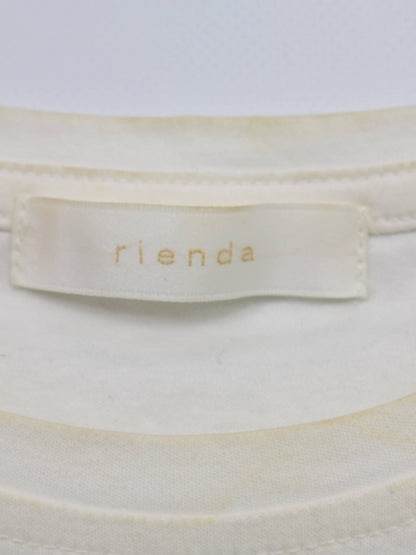 rienda/Tシャツ/カットソー/トップス/ホワイト/FREE