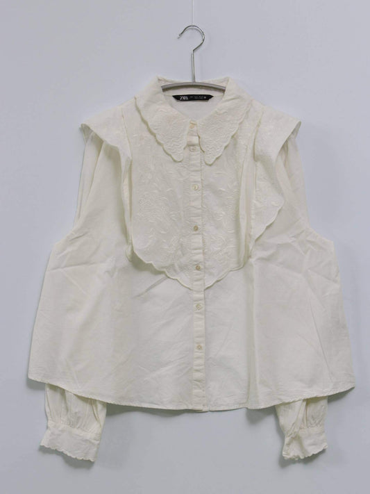 ZARA/ザラ/シャツ/ブラウス/トップス/ホワイト/S