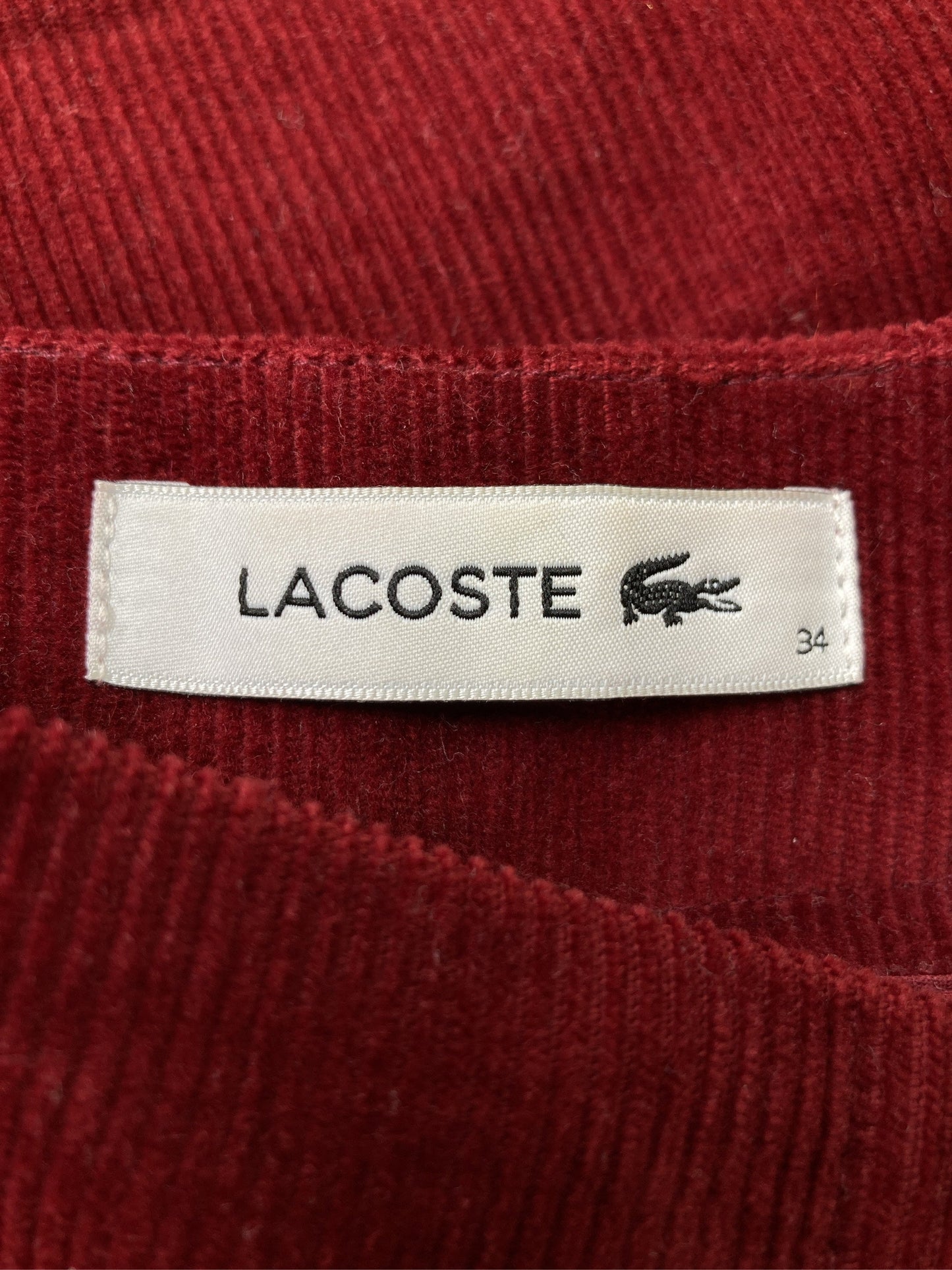 LACOSTE/ラコステ/その他パンツ/パンツ/レッド/34