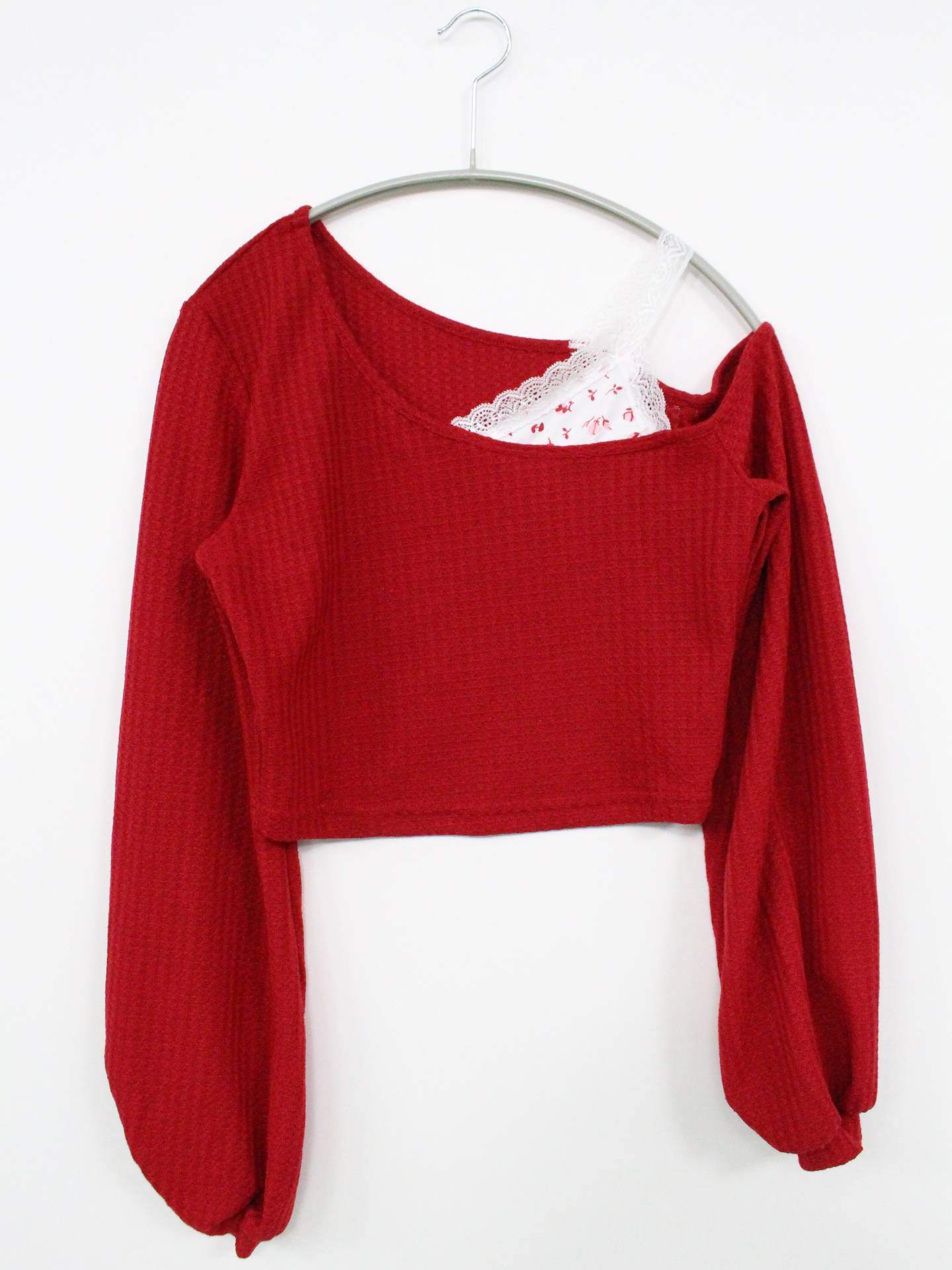 ニット/セーター/トップス/レッド/XS