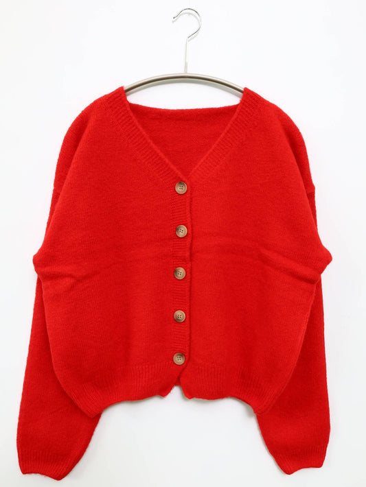 カーディガン/ボレロ/トップス/レッド