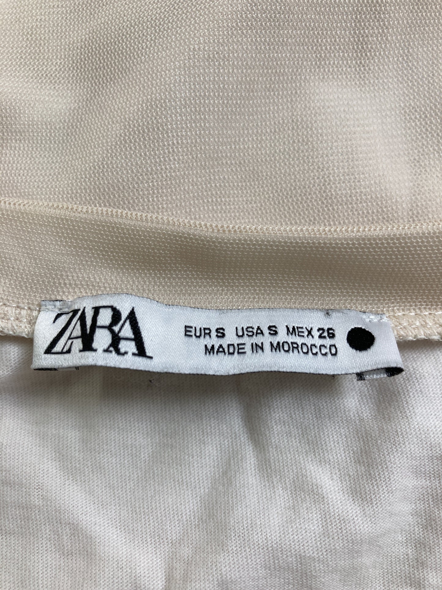 ZARA/ザラ/Tシャツ/カットソー/トップス/ベージュ/EUR S/USA S/MEX 26