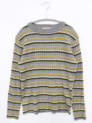 E hyphen world gallery peace/イーハイフンワールドギャラリーピース/ニット/セーター/トップス/グレー/F