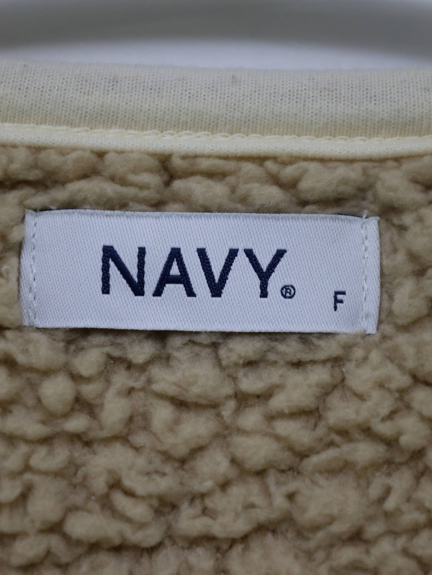 NAVY/ノーカラージャケット/ジャケット/アウター/ベージュ/F