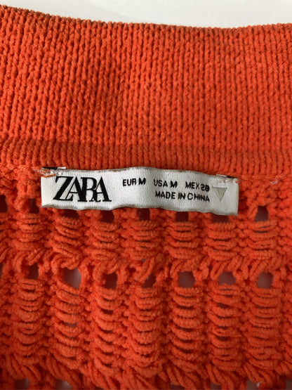 ZARA/ザラ/ニット/セーター/トップス/オレンジ/M