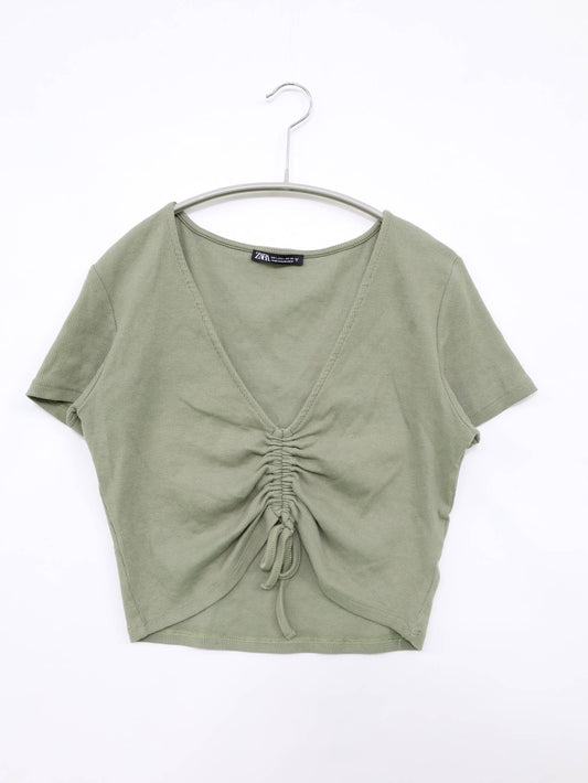 ZARA/ザラ/シャツ/ブラウス/トップス/グリーン/EUR L,USA L,MEX 30