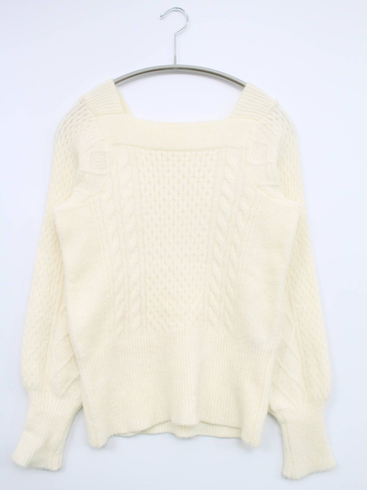 LiLiRena/ニット/セーター/トップス/ホワイト