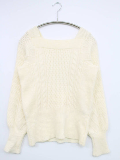 LiLiRena/ニット/セーター/トップス/ホワイト