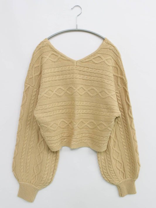 AmbreNeige/アンブルネージュ/ニット/セーター/トップス/ベージュ/F