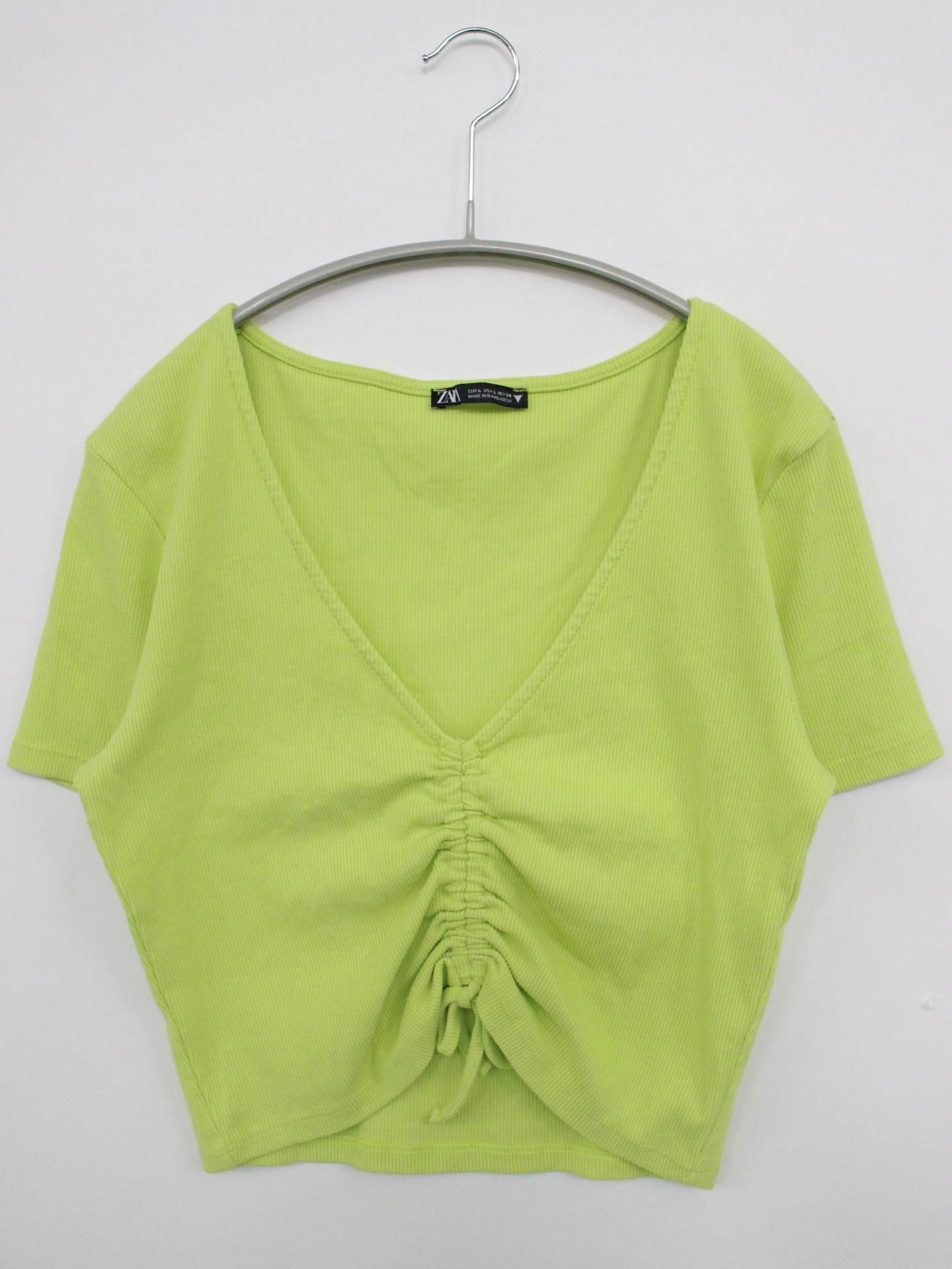 ZARA/ザラ/ニット/セーター/トップス/グリーン/L