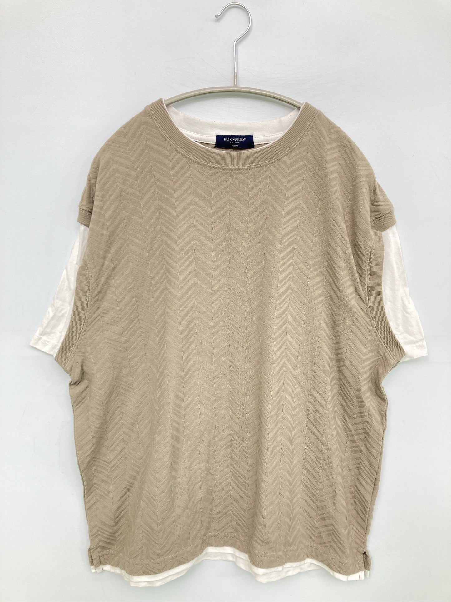 BACK NUMBER/バックナンバー/Tシャツ/カットソー/トップス/ベージュ/M