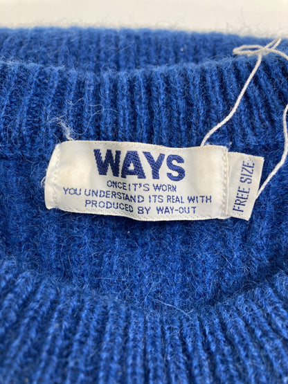 WAYS/ニット/セーター/トップス/ブルー/FREE