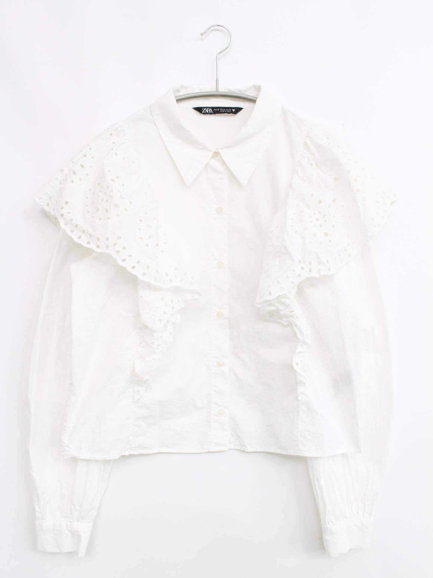ZARA/ザラ/シャツ/ブラウス/トップス/ホワイト/EUR M, USA M, MEX 28