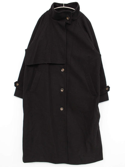 ノーカラーコート/ジャケット/アウター/ブラック/M