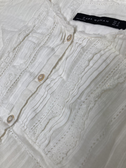 ZARA WOMAN/Tシャツ/カットソー/トップス/ホワイト/S