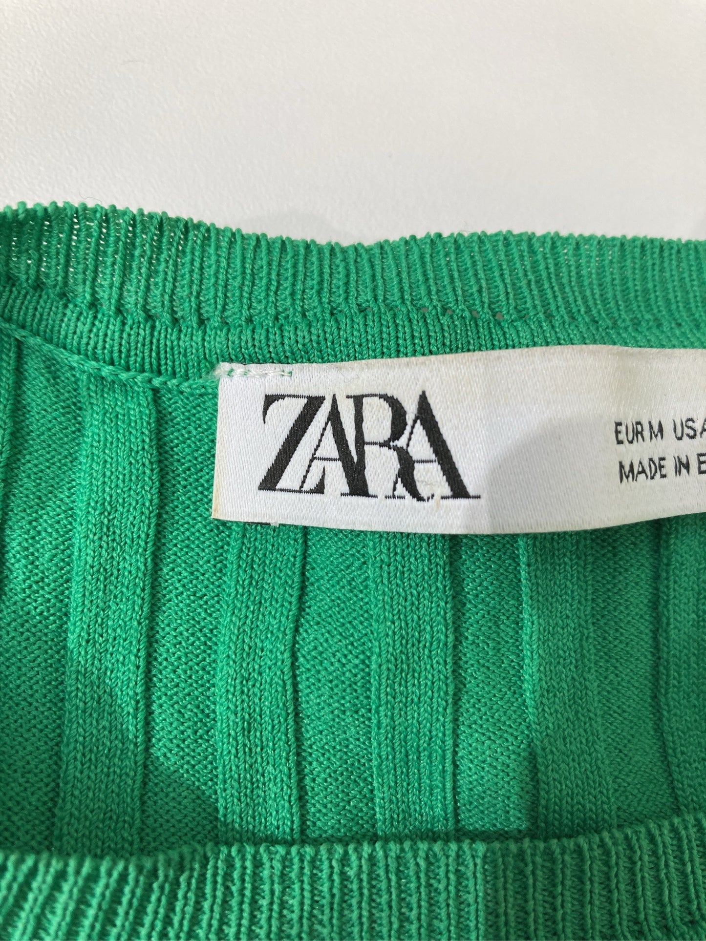 ZARA/ザラ/ノースリーブ/トップス/グリーン/M