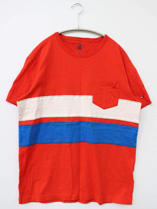 TOMMY HILFIGER/トミーヒルフィガー/Tシャツ/カットソー/トップス/レッド/M