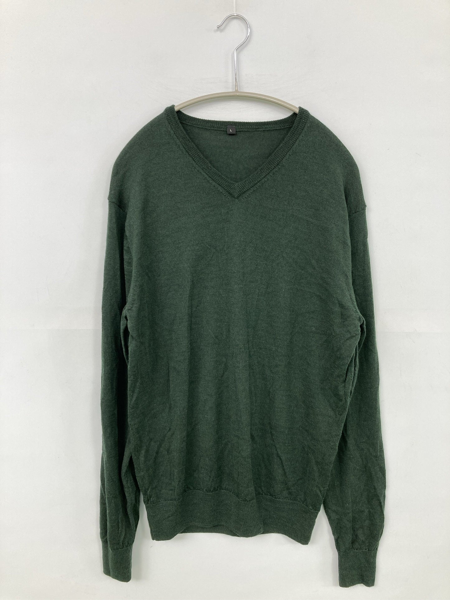 ニット/セーター/トップス/グリーン/L