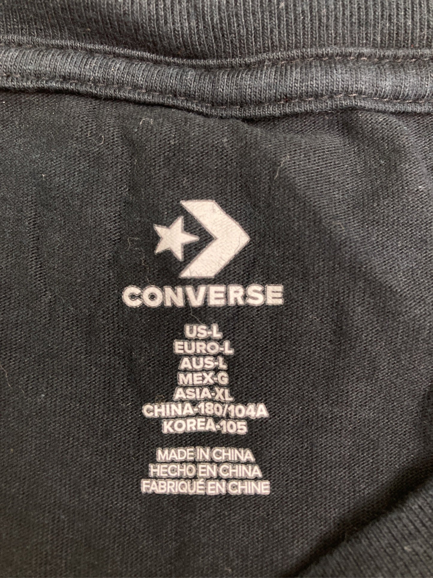 CONVERSE/コンバース/Tシャツ/カットソー/トップス/ブラック/XL