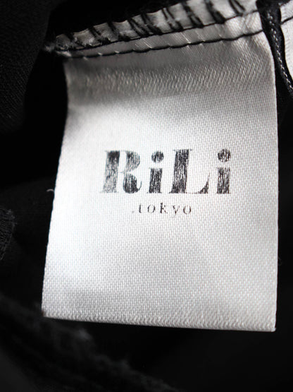 RiLi/つなぎ/オールインワン/オールインワン・サロペット/ブラック/FREE