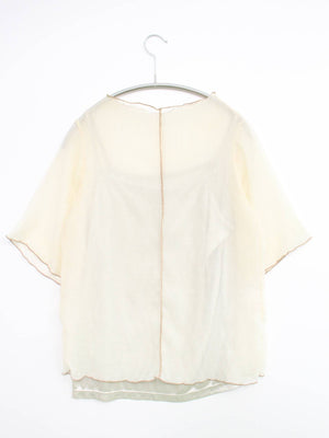 Bab/バブ/シャツ/ブラウス/トップス/アイボリー/M