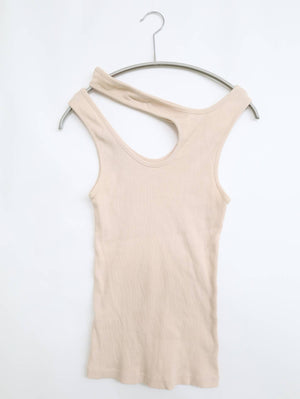 タンクトップ/トップス/ベージュ