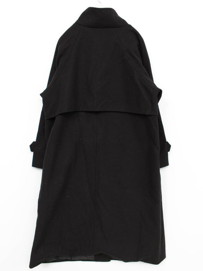 ノーカラーコート/ジャケット/アウター/ブラック/M