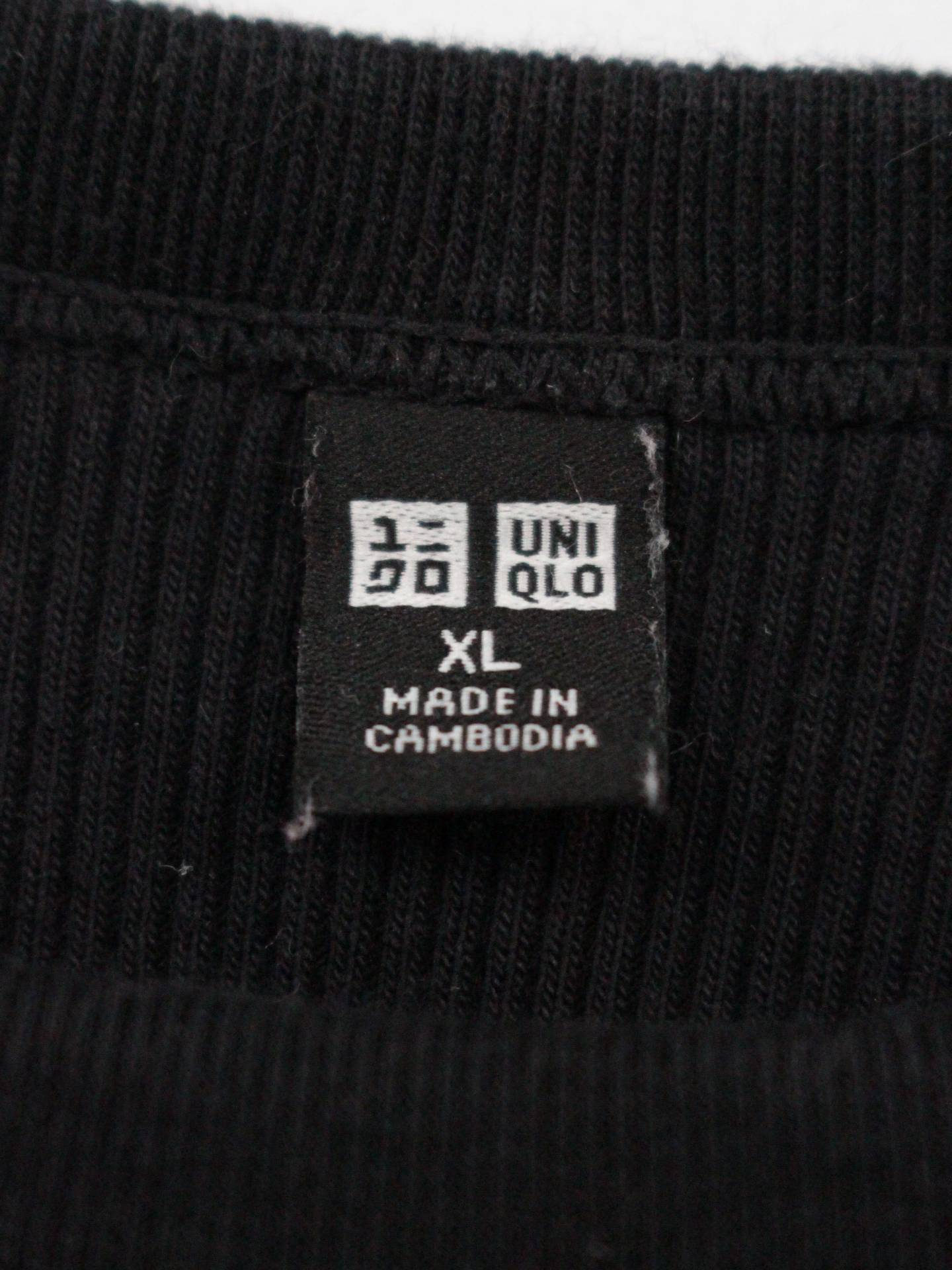 UNIQLO/ユニクロ/Tシャツ/カットソー/トップス/ブラック/XL
