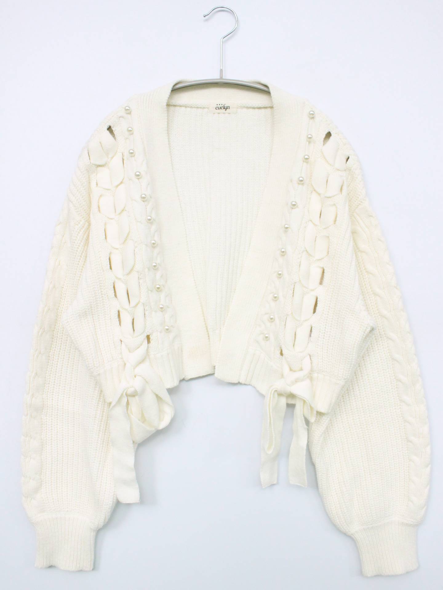 euelyn/カーディガン/ボレロ/トップス/ホワイト/F