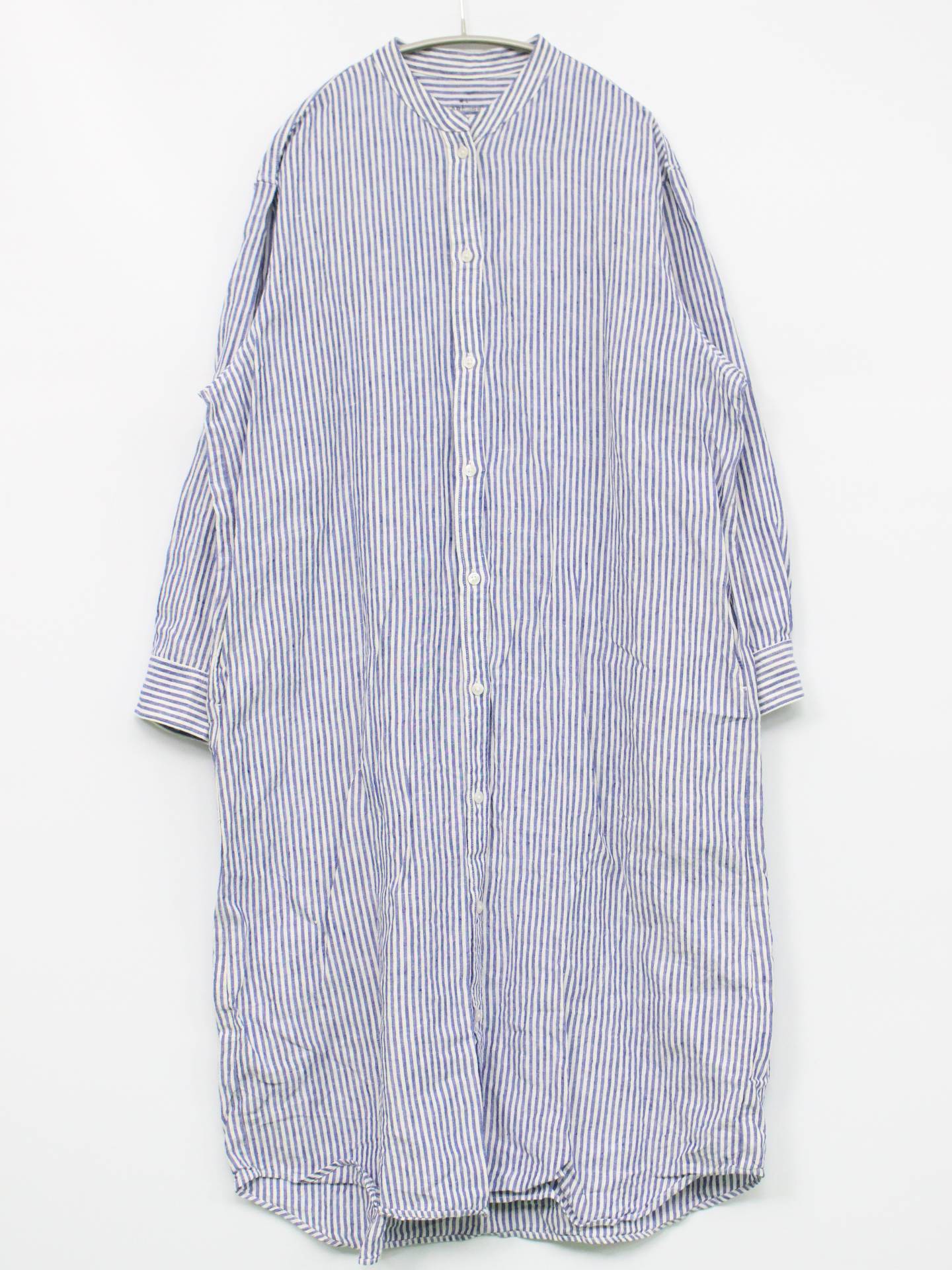 シャツワンピース/ワンピース/ドレス/スカイブルー/M-L