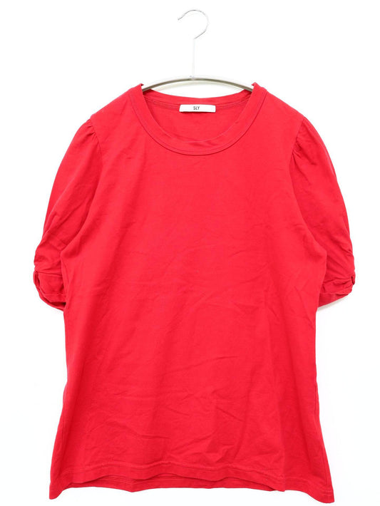 SLY/スライ/Tシャツ/カットソー/トップス/レッド/1