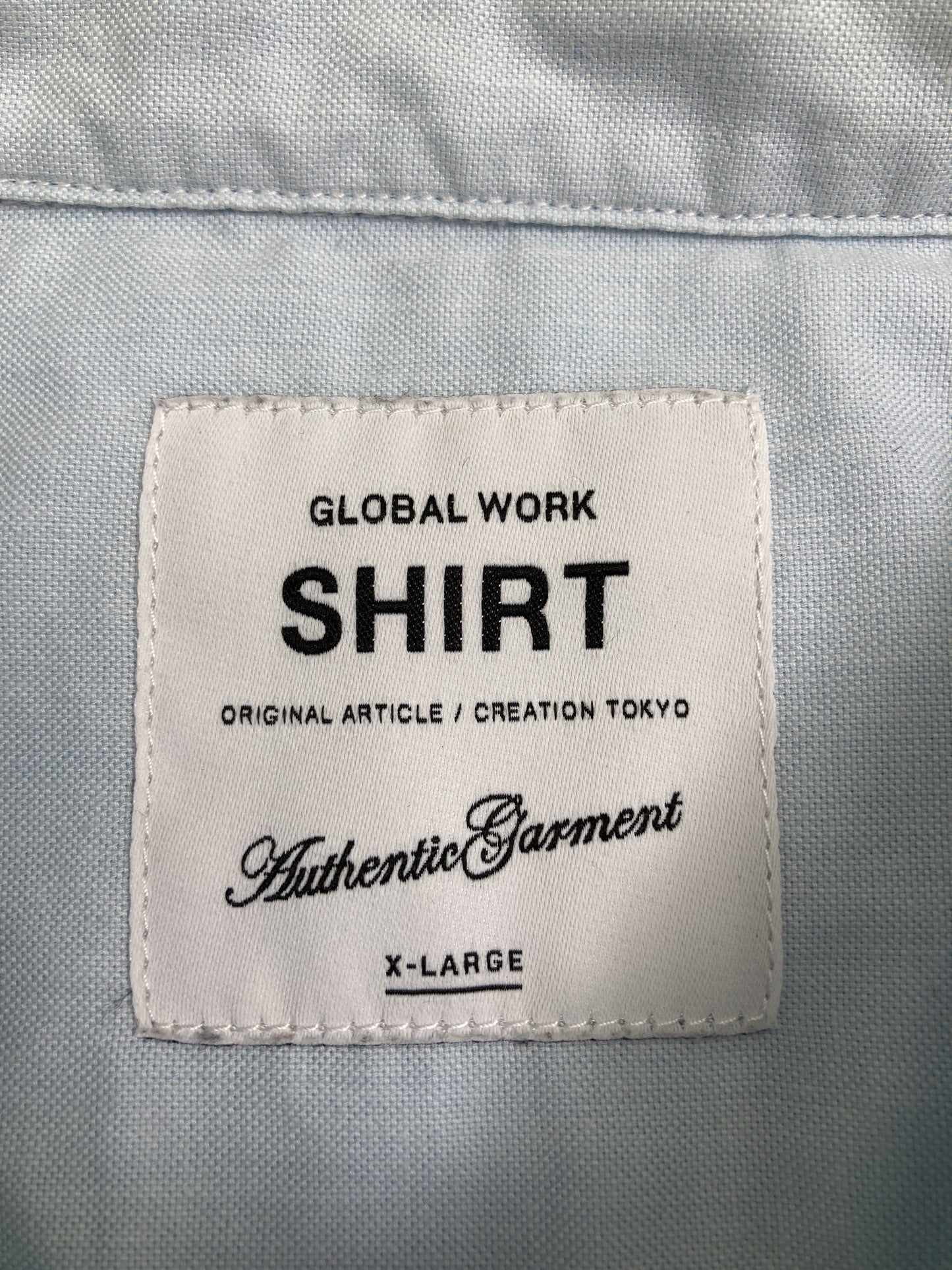 GLOBAL WORK/グローバルワーク/シャツ/ブラウス/トップス/スカイブルー/X-LARGE