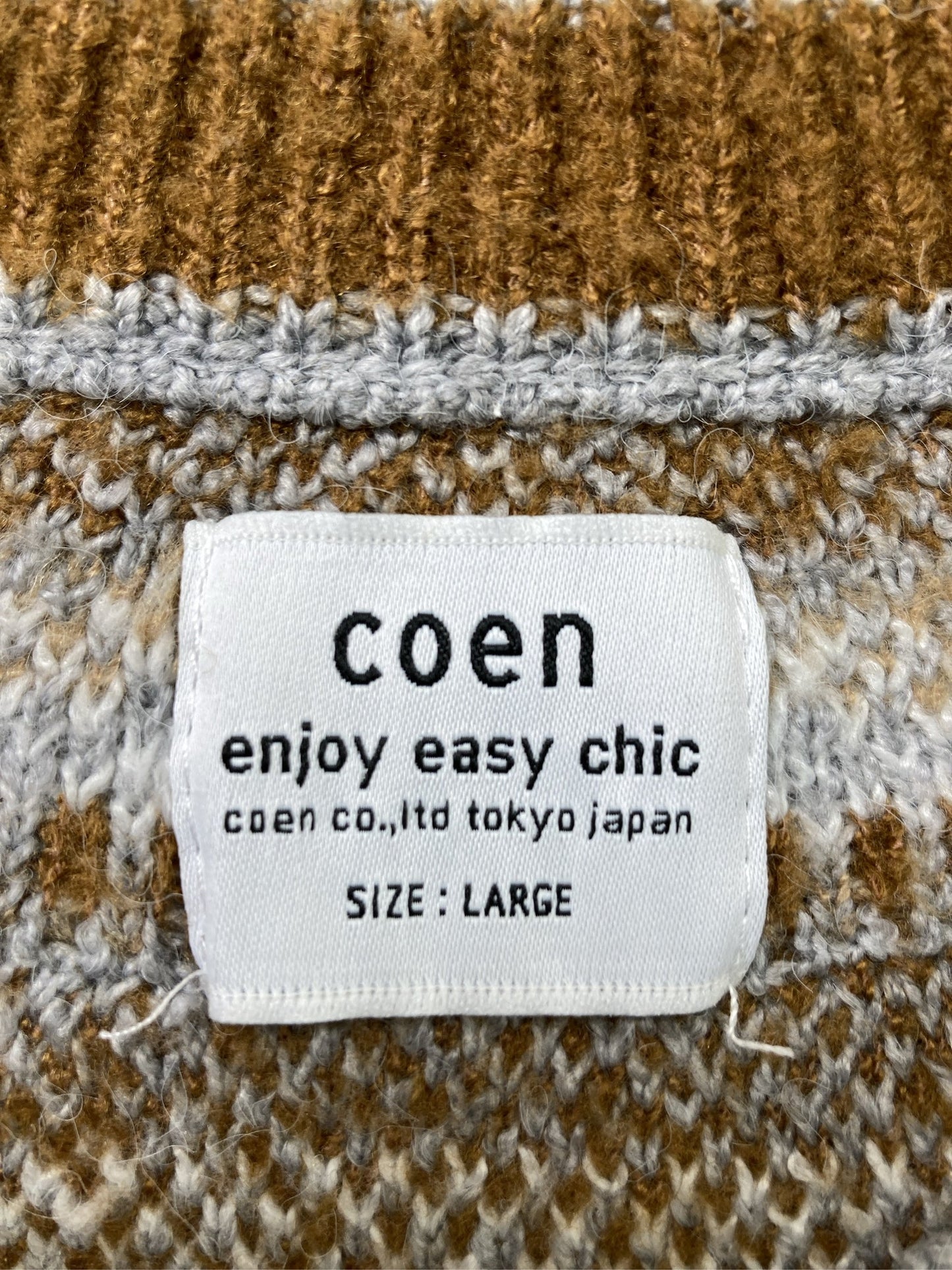 coen/コーエン/ニット/セーター/トップス/グレー/LARGE