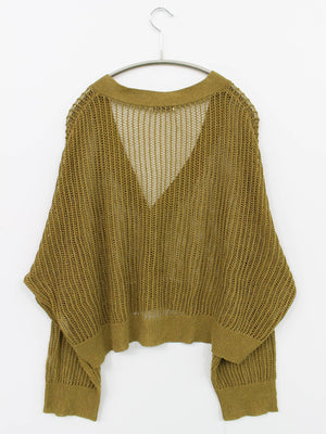 JEANASIS/ジーナシス/カーディガン/ボレロ/トップス/カーキ/F