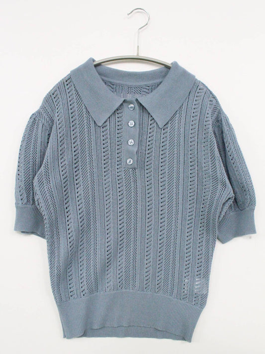 ニット/セーター/トップス/ブルー/F