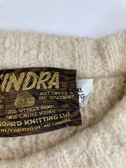 TINDRA/ニット/セーター/トップス/ホワイト/XL