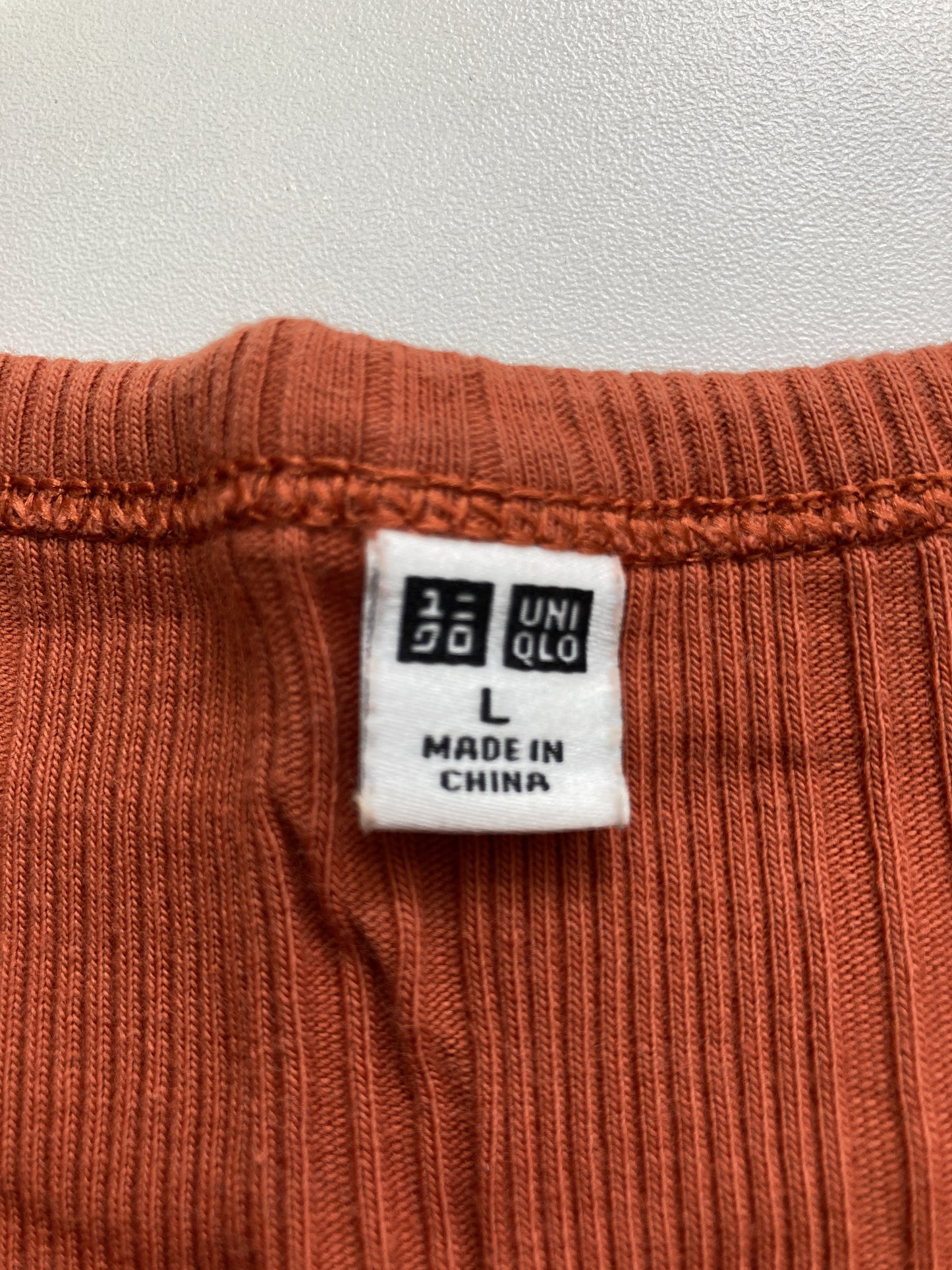 UNIQLO/ユニクロ/Tシャツ/カットソー/トップス/オレンジ/L