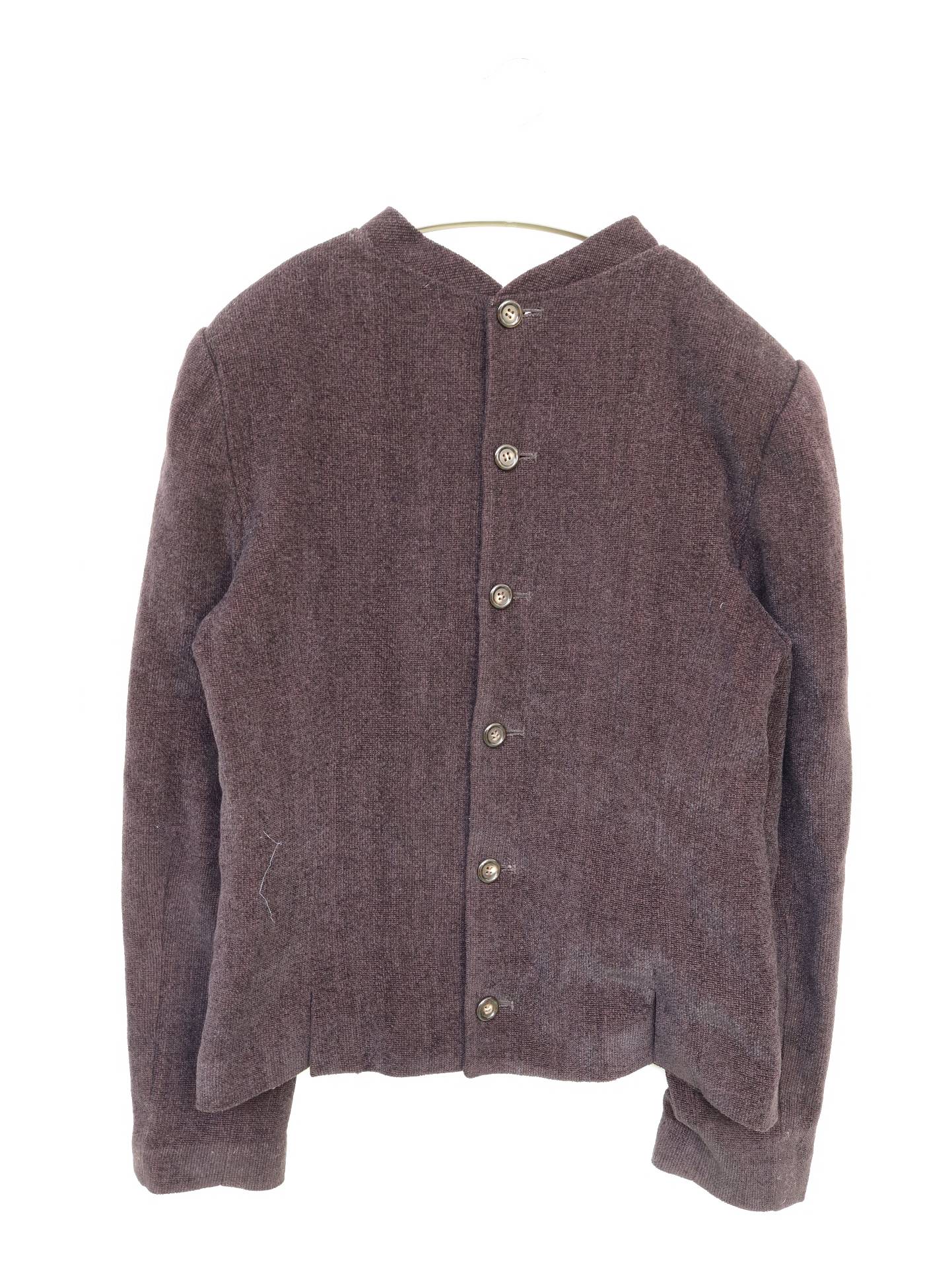 ノーカラージャケット/ジャケット/アウター/ブラウン/9