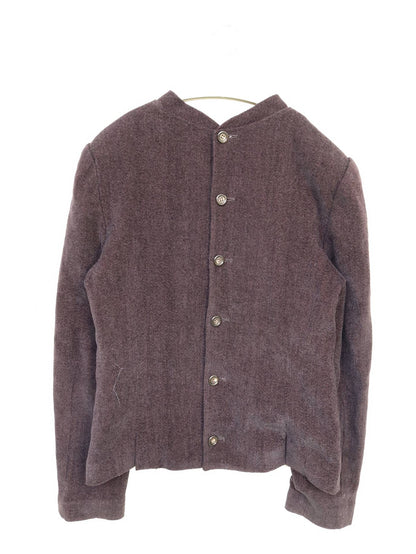 ノーカラージャケット/ジャケット/アウター/ブラウン/9