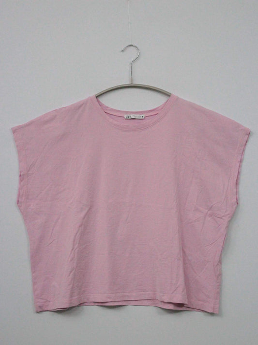 ZARA/ザラ/Tシャツ/カットソー/トップス/ピンク/L