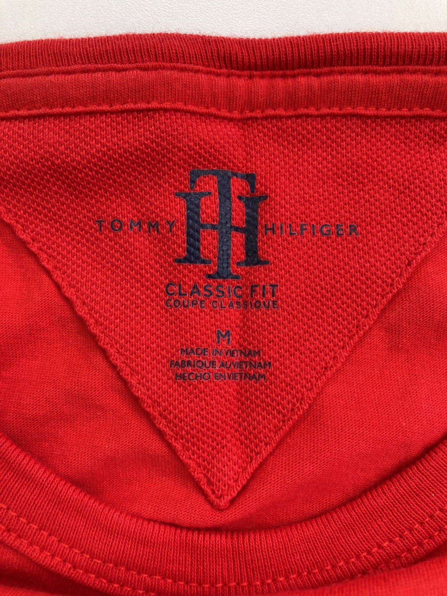 TOMMY HILFIGER/トミーヒルフィガー/Tシャツ/カットソー/トップス/レッド/M