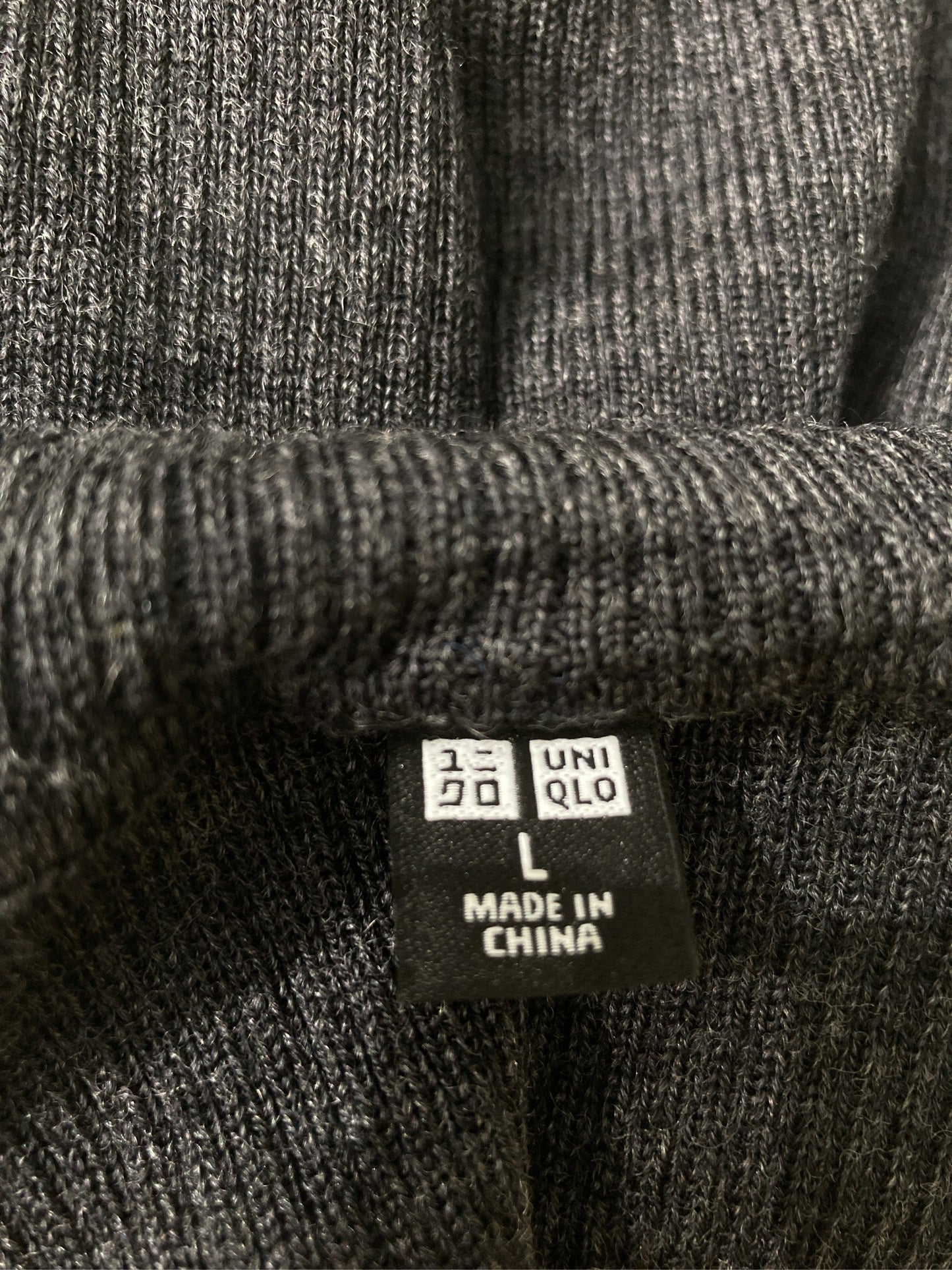 UNIQLO/ユニクロ/ニット/セーター/トップス/グレー/L