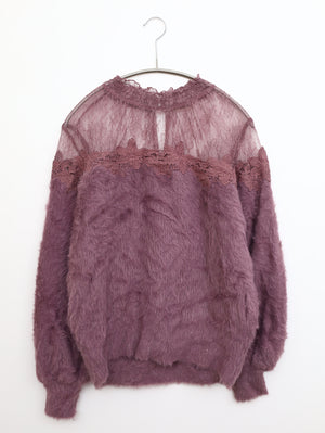 NICE CLAUP/ナイスクラップ/ニット/セーター/トップス/パープル/F