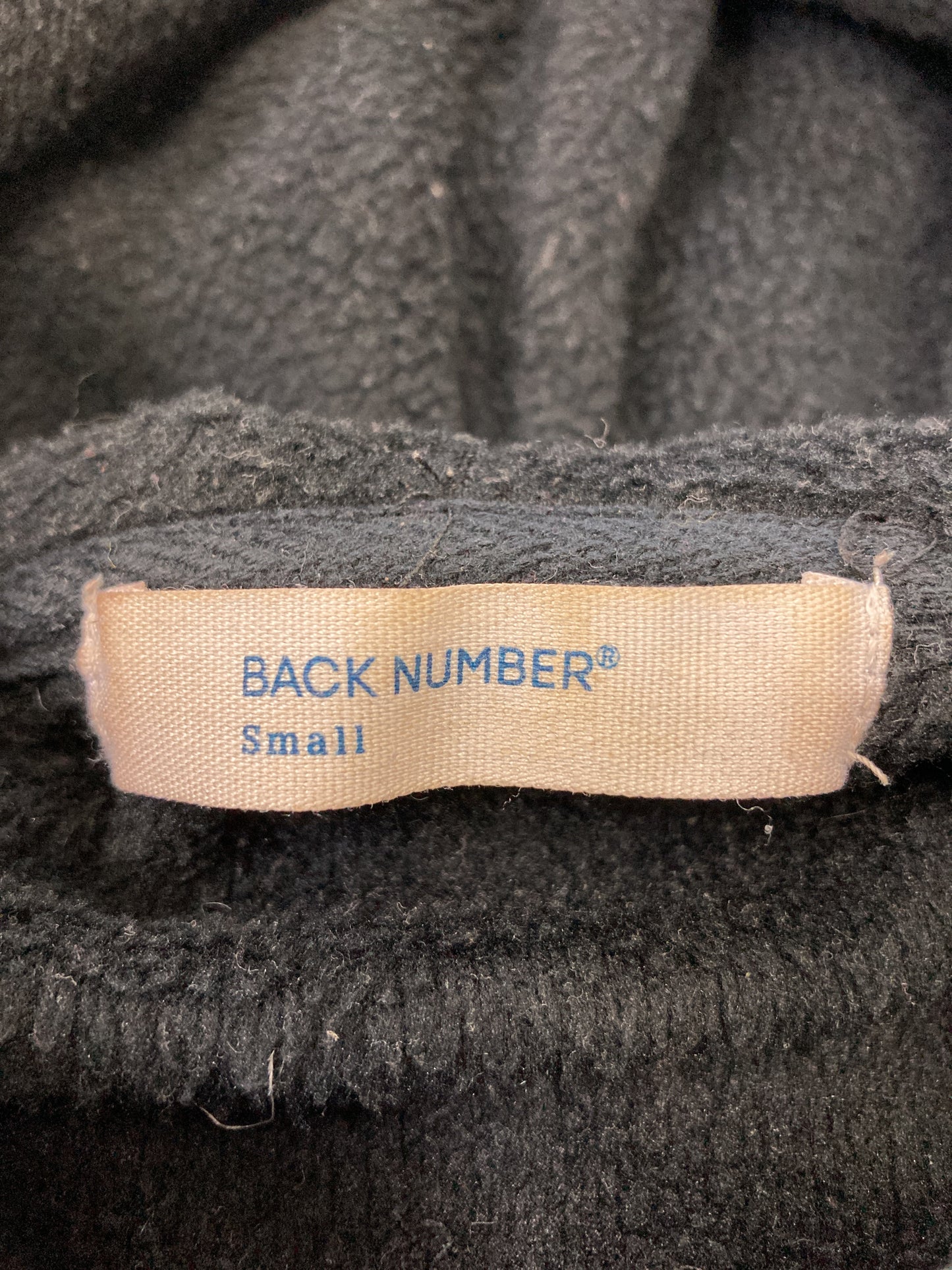 BACK NUMBER/バックナンバー/パーカー/トップス/ブラック/Small