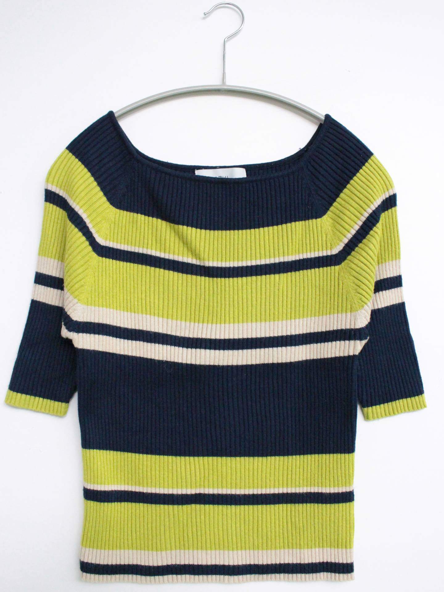 AZUL/アズール/ニット/セーター/トップス/イエロー/M