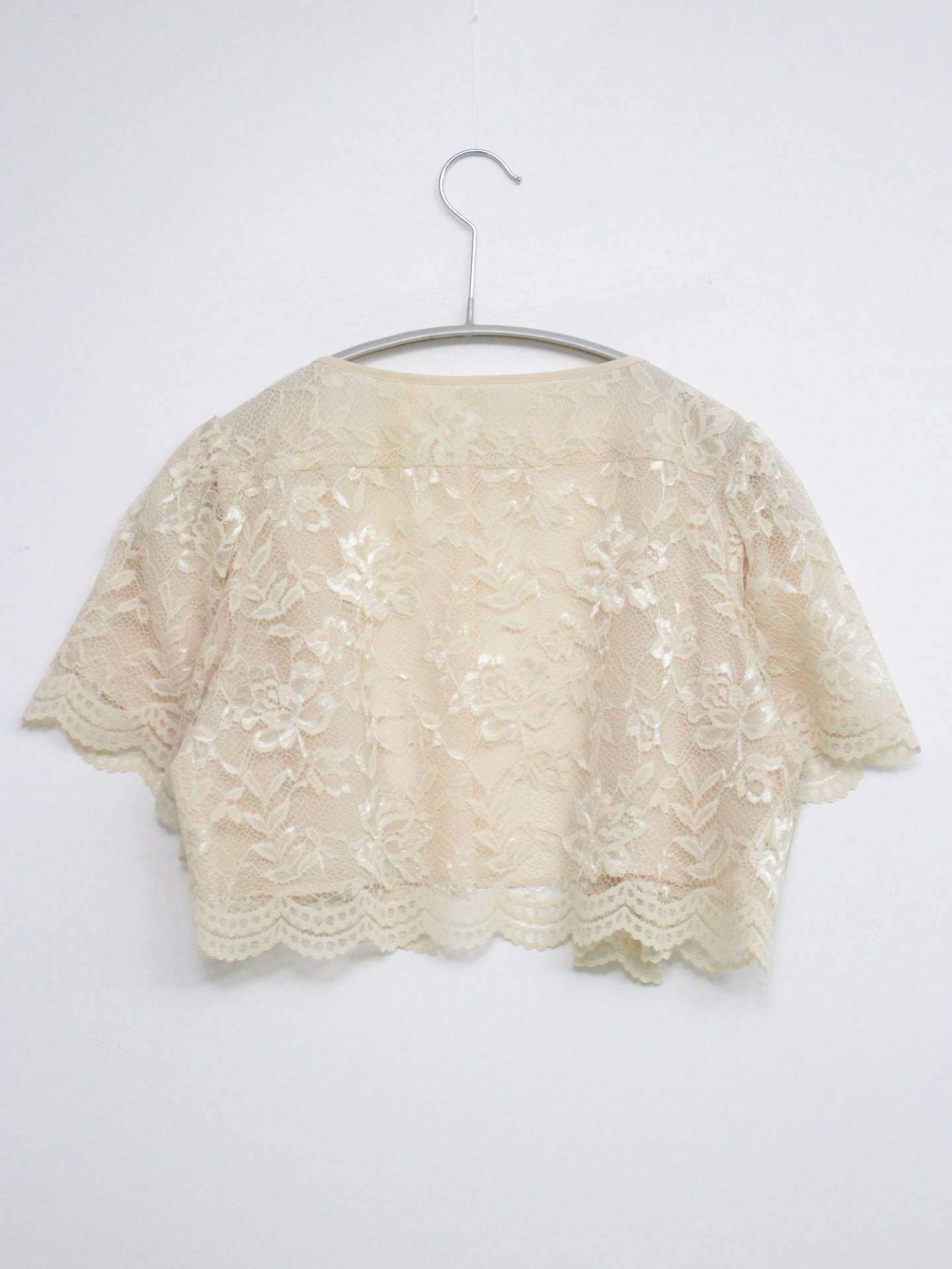 カーディガン/ボレロ/トップス/アイボリー